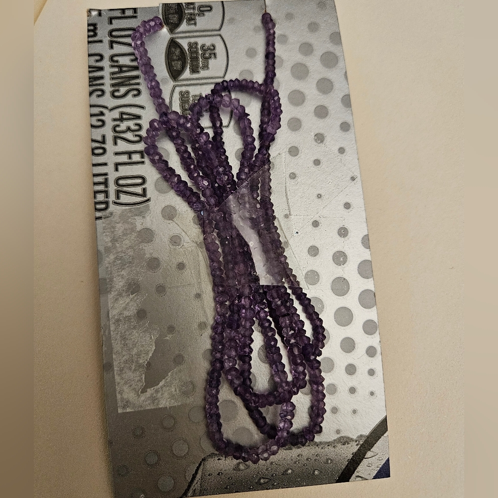 Chic Amethyst Beaded Necklace - Picture 2 of 2